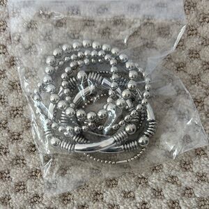 Sterling-Tone Beaded Stretch Bracelet Set - Silver